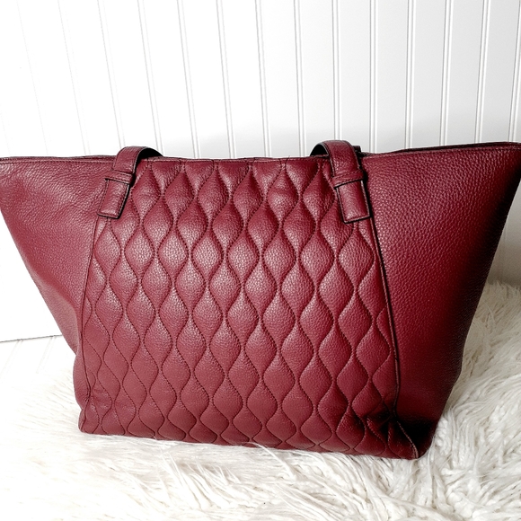 Vera Bradley Avery Claret Leather Tote - Picture 4 of 15